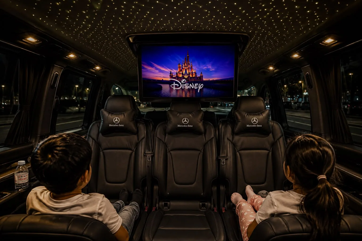 Mercedes V-Class chauffeur vehicle used for Beauvais Airport to Disneyland Paris transfers